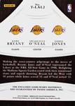 2014-15 Panini Immaculate Collection - Trios Relics Tags #T-LAL2 Shaquille O'Neal / Eddie Jones / Kobe Bryant MEM, SN1