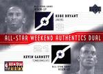 2003-04 Upper Deck - All-Star Weekend Authentics Dual #AS-KB/KG Kobe Bryant / Kevin Garnett MEM MEM: Warm-Up (2003 All-Star)