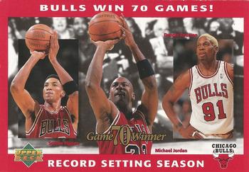 1995-96 Collector's Choice - "Bulls Win 70 Games!" Commemorative #NNO Bulls Win 70 Games!