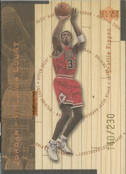 1998 Upper Deck Hardcourt - Jordan Holding Court Bronze #J4 Scottie Pippen / Michael Jordan