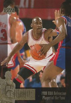 1995-96 Upper Deck The Jordan Collection Jumbo #JC3 1988 NBA Defensive Player of the Year