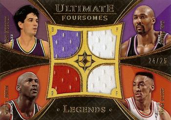2008-09 Upper Deck Ultimate Collection - Ultimate Foursome Legends Jerseys #UFL-UJCB Karl Malone / John Stockton / Michael Jordan / Scottie Pippen