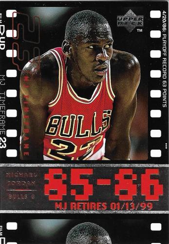 1999 Upper Deck Michael Jordan Retirement Set #2 Michael Jordan - 1985-86: Playoff-Record 63 Points