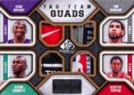 2009-10 SP Game Used - Tag Team Quad #TQ-HOF? Kobe Bryant / Tim Duncan / Kevin Garnett / Scottie Pippen MEM, SN10