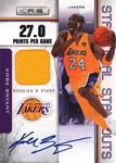 2010-11 Panini Rookies & Stars - Statistical Standouts Materials Signatures #3 Kobe Bryant AU, MEM, SN25