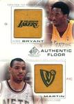2000-01 SP Game Floor - Authentic Floor Combos #C19 Kobe Bryant / Kenyon Martin MEM