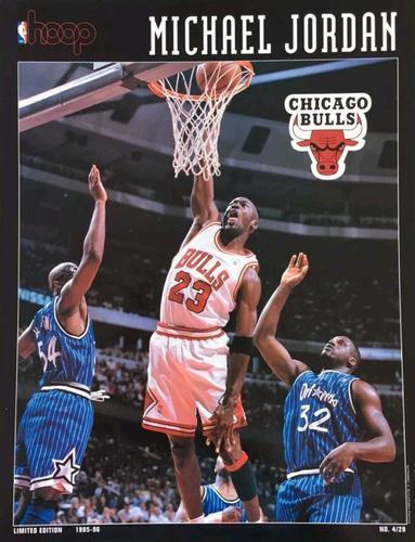1995-96 Hoop Magazine Mother's Cookies - New England Ford Dealers #4 Michael Jordan