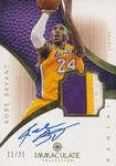 2012-13 Panini Immaculate Collection - Rookie Autographed Patches Basketball Veteran Variations #187 Kobe Bryant AU, MEM, SN25