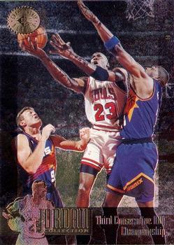 1995-96 SP Championship - The Jordan Collection #JC23 Michael Jordan - Third Consecutive NBA Championship