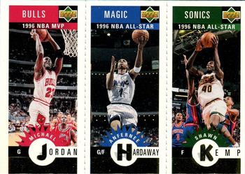 1996-97 Collector's Choice - Mini-Cards Panels Gold #M11 / M60 / M78 Michael Jordan / Anfernee Hardaway / Shawn Kemp