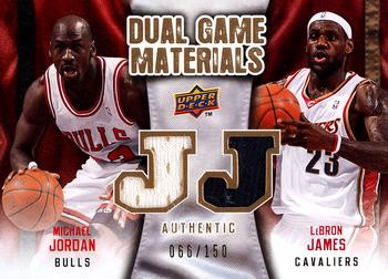 2009-10 Upper Deck - Dual Game Materials Gold #DG-ML Michael Jordan / LeBron James - MEM: Game-Used Memorabilia