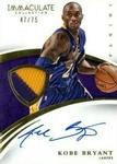 2014-15 Panini Immaculate Collection - Patches Autographs #PA-KB Kobe Bryant AU, MEM, SN75