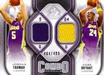 2009-10 SP Game Used - Combo Materials #CM-FB Jordan Farmar / Kobe Bryant MEM, SN499