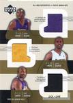 2003-04 Upper Deck Honor Roll - All-NBA Authentics Triple Warm Ups Gold #KB/GP/KM Kobe Bryant / Gary Payton / Karl Malone MEM, SN25