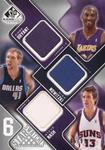 2009-10 SP Game Used - Six Star Swatches #NNO Kobe Bryant / Dirk Nowitzki / Steve Nash / Kevin Garnett / Tim Duncan / Allen Iverson MEM, SN99