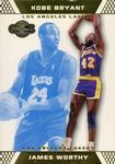 2007-08 Topps Co-Signers - Gold Blue #46 James Worthy / Kobe Bryant SN89