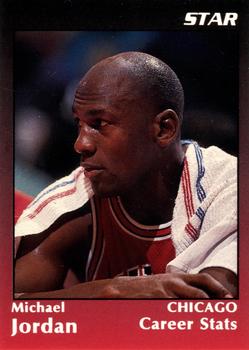 1991 Star Michael Jordan (Unlicensed) - Black / Red Border #1 Michael Jordan - Career Stats
