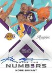 2009-10 Panini Prestige - Inside the Numbers Signatures #3 Kobe Bryant AU, SN25