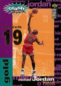 1995-96 Collector's Choice - You Crash the Game Gold: Assists/Rebounds #C1 Michael Jordan - VAR: 3/19/96 L