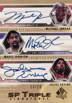 2004-05 SP Authentic - Signatures Triple #SP3-JJE Michael Jordan / Magic Johnson / Julius Erving
