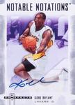 2007-08 Fleer Hot Prospects - Notable Notations Blue #NN-KB Kobe Bryant AU, SN1