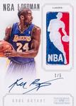 2012-13 Panini National Treasures - NBA Logoman Signatures #6 Kobe Bryant AU, MEM, SN5
