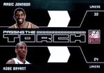 2009-10 Donruss Elite - Passing the Torch Black #1 Magic Johnson / Kobe Bryant SN25