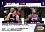 2010-11 Panini Absolute Memorabilia - Team Tandems Materials #3 Pau Gasol / Kobe Bryant MEM, SN100