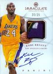2012-13 Panini Immaculate Collection - Autographed Patches Chinese Red #AP-KB Kobe Bryant AU, MEM, SN25