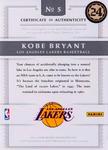 2012-13 Panini National Treasures - Timeline Materials Custom Team Nicknames Prime Signatures #5 Kobe Bryant AU, MEM, SN10