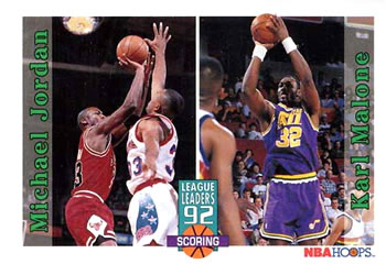 1992-93 Hoops #320 Michael Jordan / Karl Malone