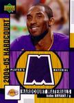 2004-05 Upper Deck Hardcourt - Materials #HM-KB Kobe Bryant MEM, SP MEM: Game-worn warm-up
