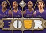 2009-10 SP Game Used - 4 on 4 Fabrics 65 #NNO Kobe Bryant / Trevor Ariza / Lamar Odom / Pau Gasol / Beno Udrih / Kevin Martin / Jason Thompson / Andres Nocioni MEM, SN65