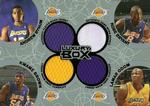 2005-06 Topps Luxury Box - Box Out Quad Relics Courtside #BOR-12 Andrew Bynum / Kobe Bryant / Kwame Brown / Lamar Odom MEM, SN25