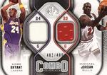 2009-10 SP Game Used - Combo Materials #CM-JB Michael Jordan / Kobe Bryant MEM, SN499