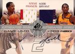 2003-04 SP Game Used - Authentic Fabrics Dual Autographs #SF/KB-AJ Steve Francis / Kobe Bryant SN15