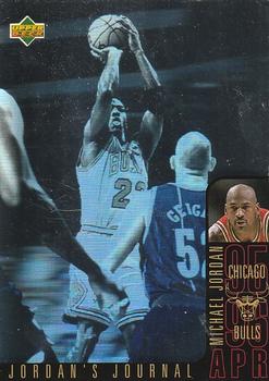 1996-97 Collector's Choice International English Jordan's Journal #J6 Michael Jordan - April