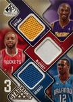 2009-10 SP Game Used - 3 Star Swatches 125 #3S-BMH Kobe Bryant / Dwight Howard / Tracy McGrady MEM, SN125