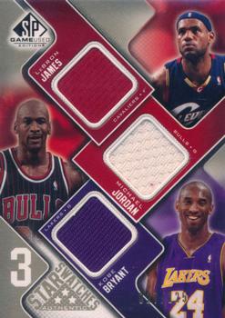 2009-10 SP Game Used - 3 Star Swatches 125 #3S-JBJ LeBron James / Michael Jordan / Kobe Bryant