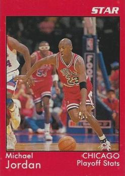 1991 Star Michael Jordan - Red Border #3 Michael Jordan - Playoff Stats