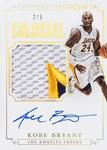 2014-15 Panini National Treasures - Colossal Jerseys Signatures Prime #CJS-KB Kobe Bryant AU, MEM, SN5