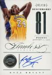 2012-13 Panini Flawless - BenchMarks #12 Kobe Bryant AU, SN10
