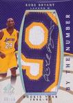 2007-08 SP Authentic - By the Number Jersey Number #BN-KB Kobe Bryant AU, MANU, SN10