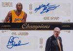 2010-11 Playoff National Treasures - Champions Signatures Combos #1 Kobe Bryant / Phil Jackson AU, SN5