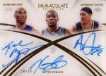 2014-15 Panini Immaculate Collection - Trio Autographs #TA-KKA Kobe Bryant / Anthony Davis / Kevin Durant AU, SN25