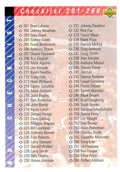 1992-93 Upper Deck #310 Checklist: 201-310 - VAR: Hologram on back is 1992 style (Diamond logo)
