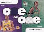2008-09 SkyBox - One on One Dual Memorabilia #OO-BG Kevin Garnett / Kobe Bryant MEM