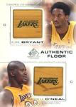 2000-01 SP Game Floor - Authentic Floor Combos #C25 Kobe Bryant / Shaquille O'Neal MEM
