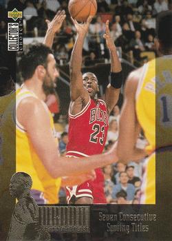 1995-96 Collector's Choice German II - The Jordan Collection #JC1 Michael Jordan - Seven Consecutive Scoring Titles