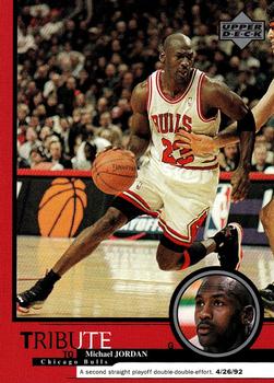 1999 Upper Deck Tribute to Michael Jordan #23 Michael Jordan (Double-double effort 4/26/92)
